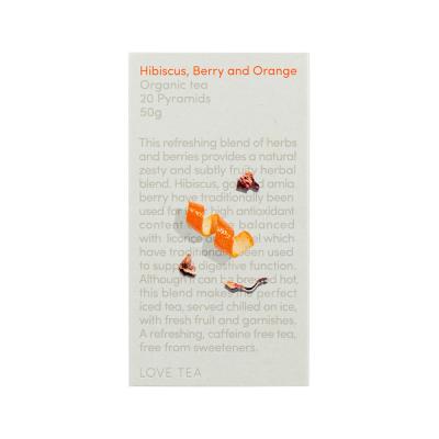 Love Tea Organic Hibiscus, Berry and Orange Tea x 20 Pyramids